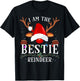 I Am The Bestie Reindeer Christmas Family T-Shirt - T-Shirt | Black