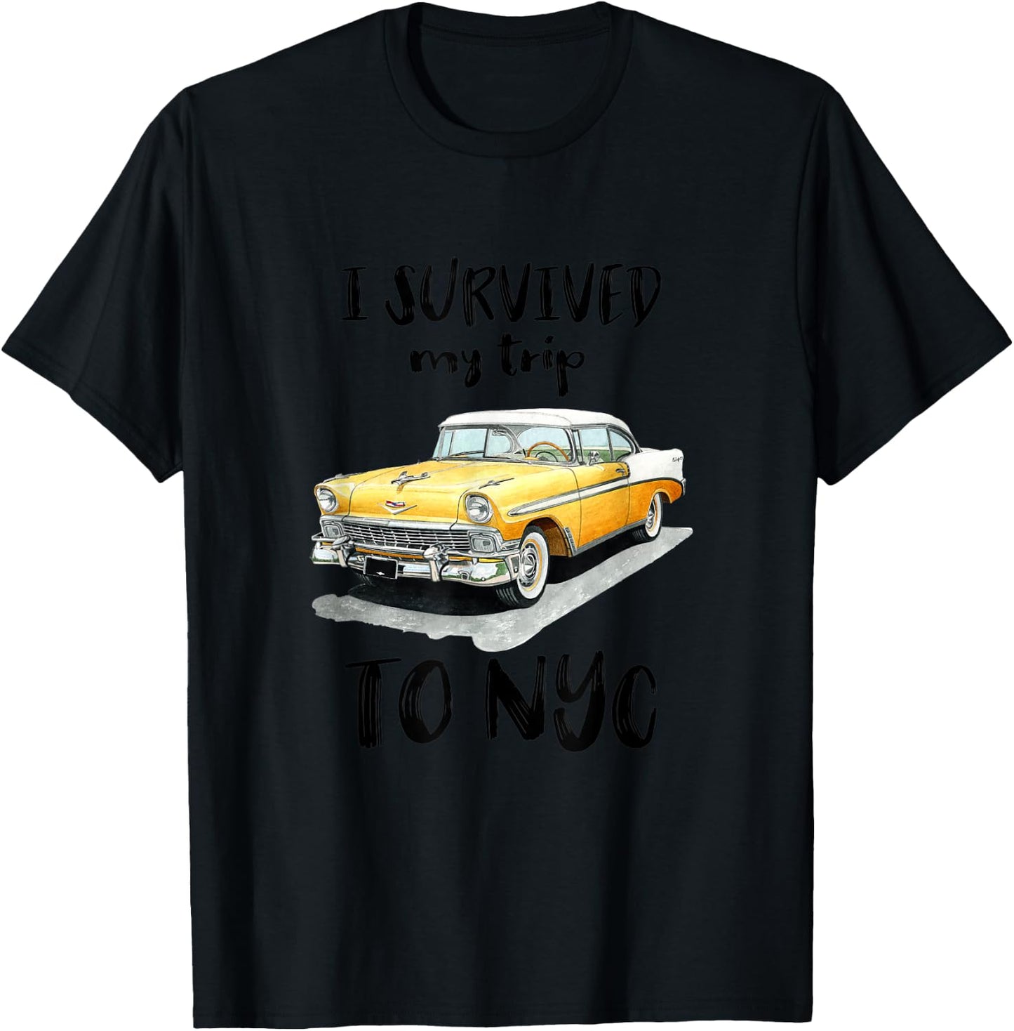 I Survived My Trip To NYC Taxi New York City T-Shirt - T-Shirt | Black