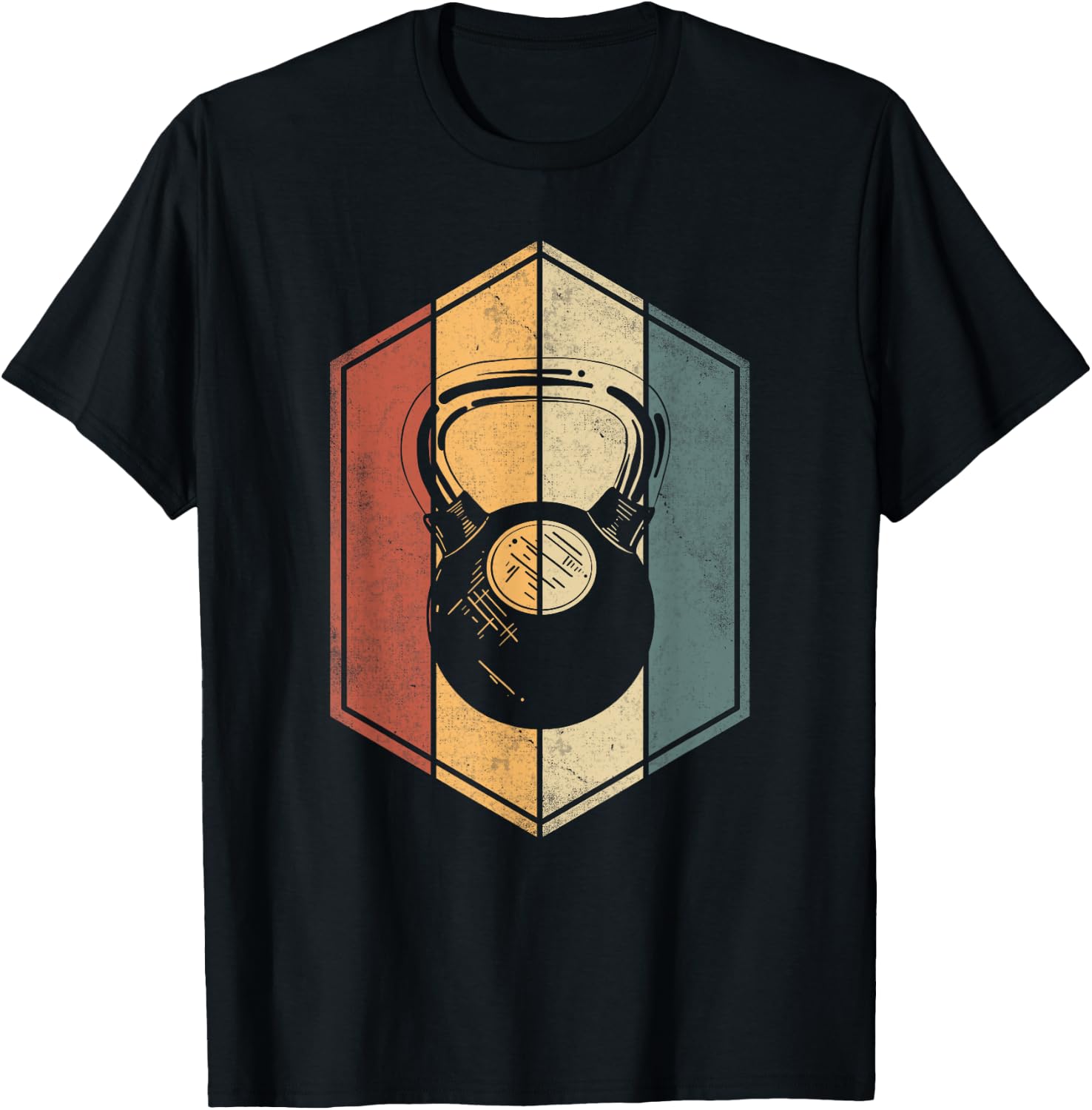 Workout Gifts Vintage Kettlebell Fitness Gym Weight Lifting T-Shirt - T-Shirt | Black