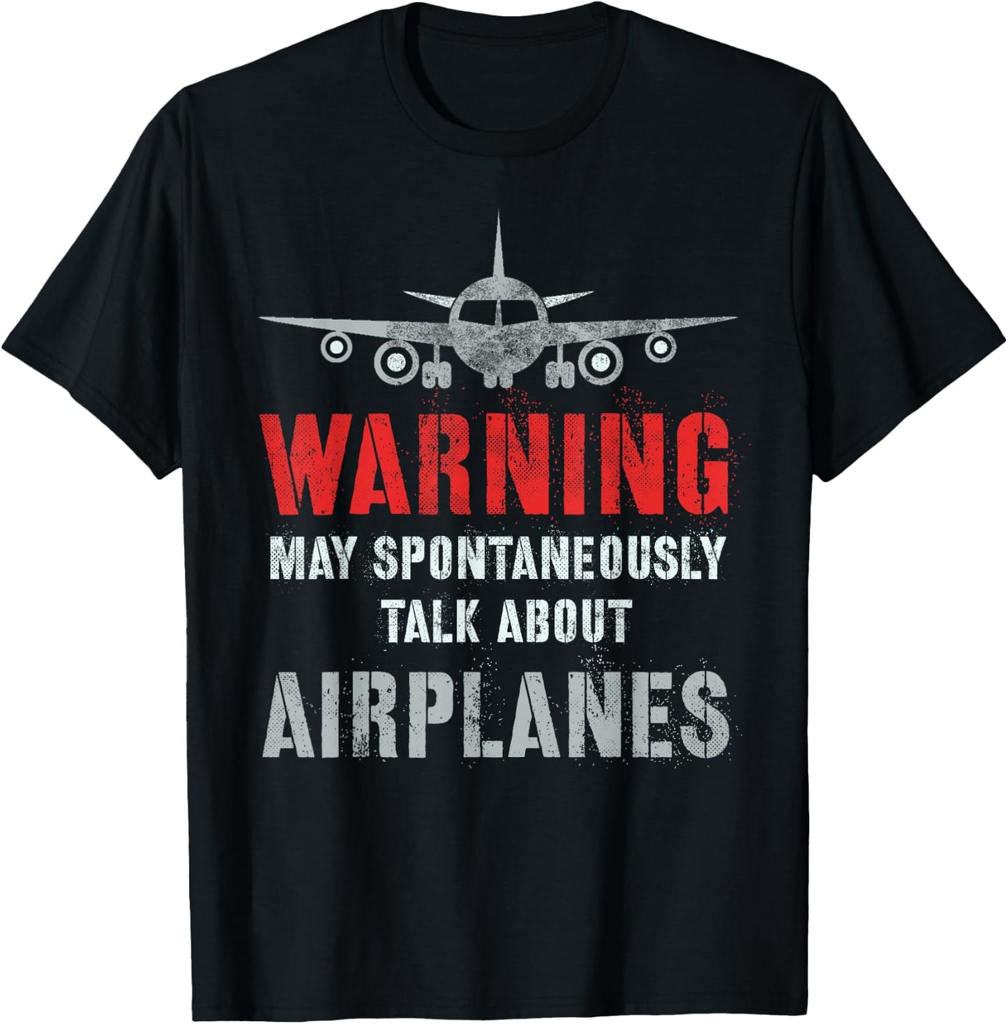 Vintage I May Spontaneously TALK ABOUT AIRPLANES Fly Model T-Shirt - T-Shirt | Black
