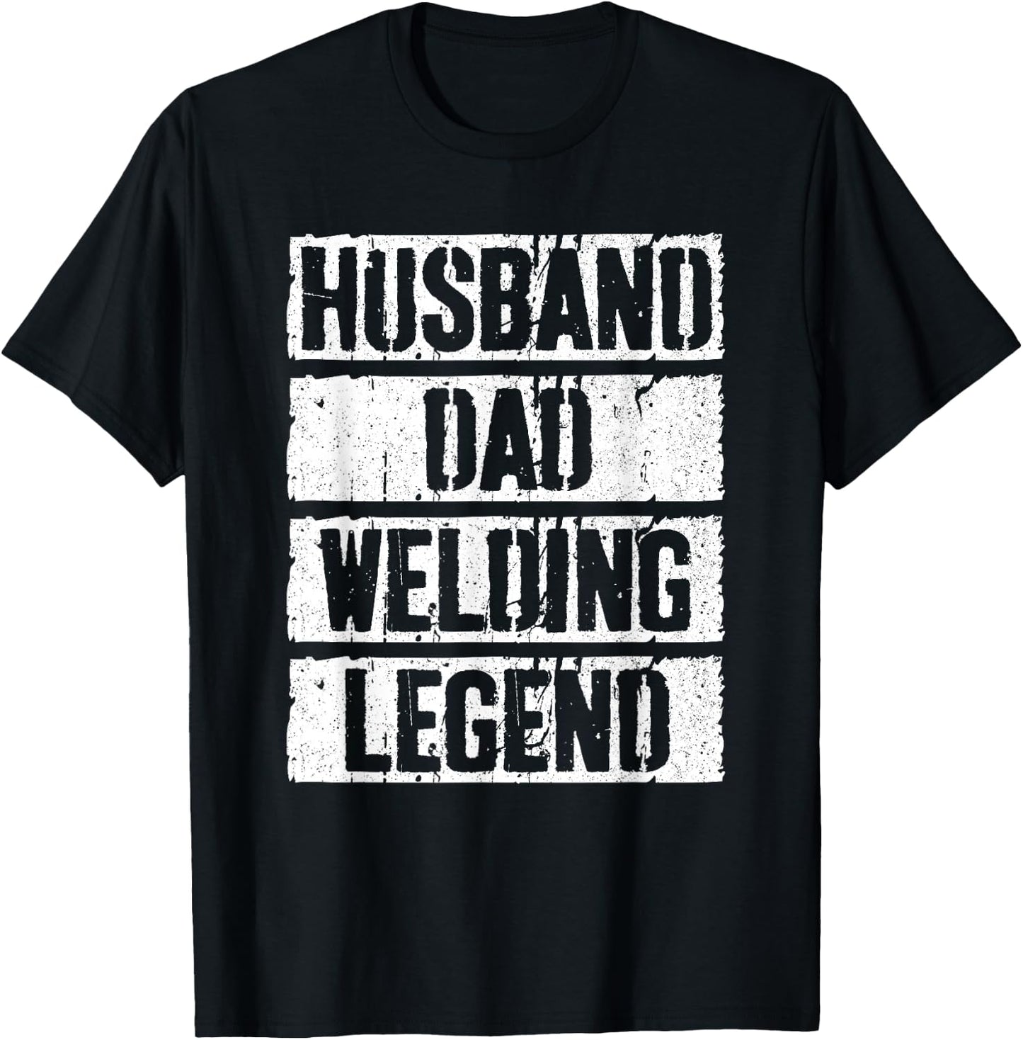 Husband Dad Welding Legend Shirt Welder Men Fathers Day T-Shirt - T-Shirt | Black