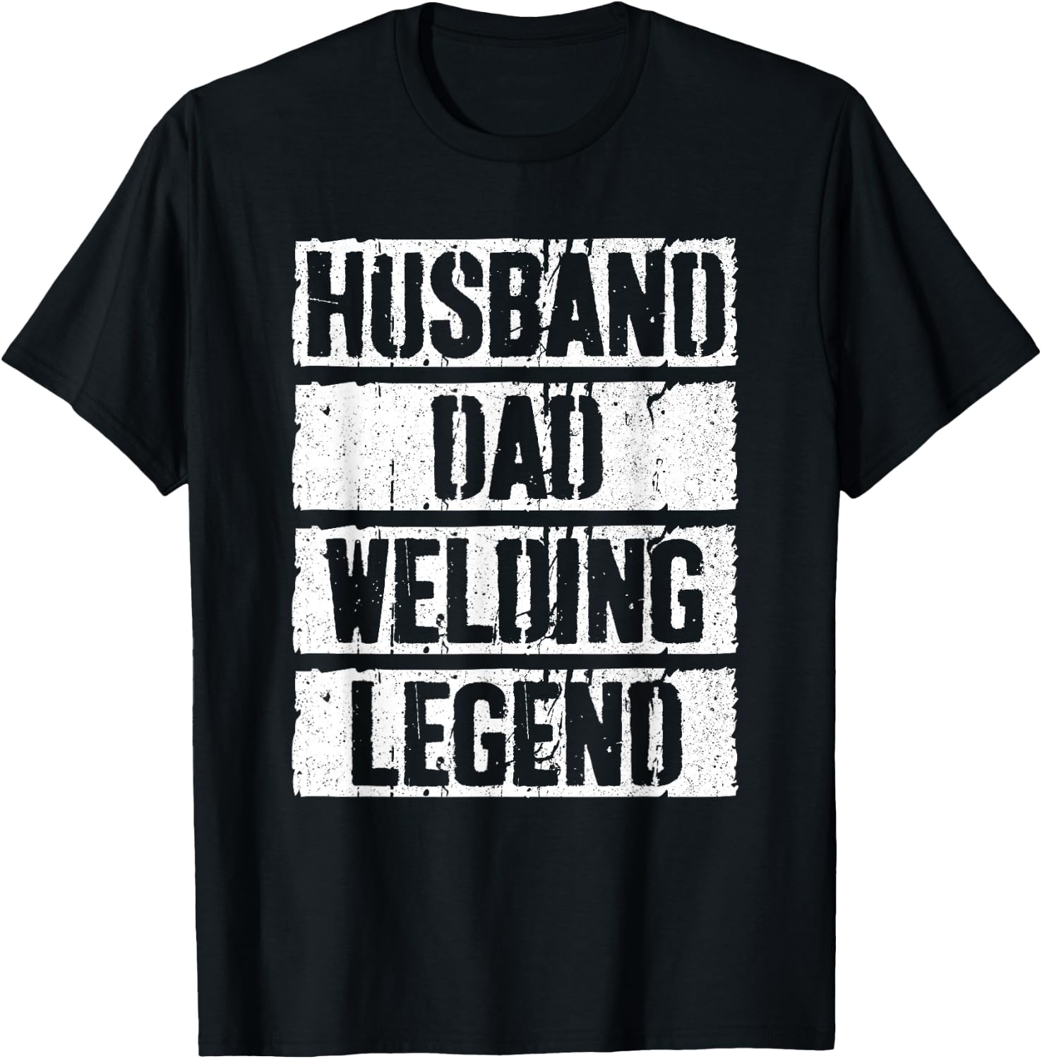 Husband Dad Welding Legend Shirt Welder Men Fathers Day T-Shirt - T-Shirt | Black