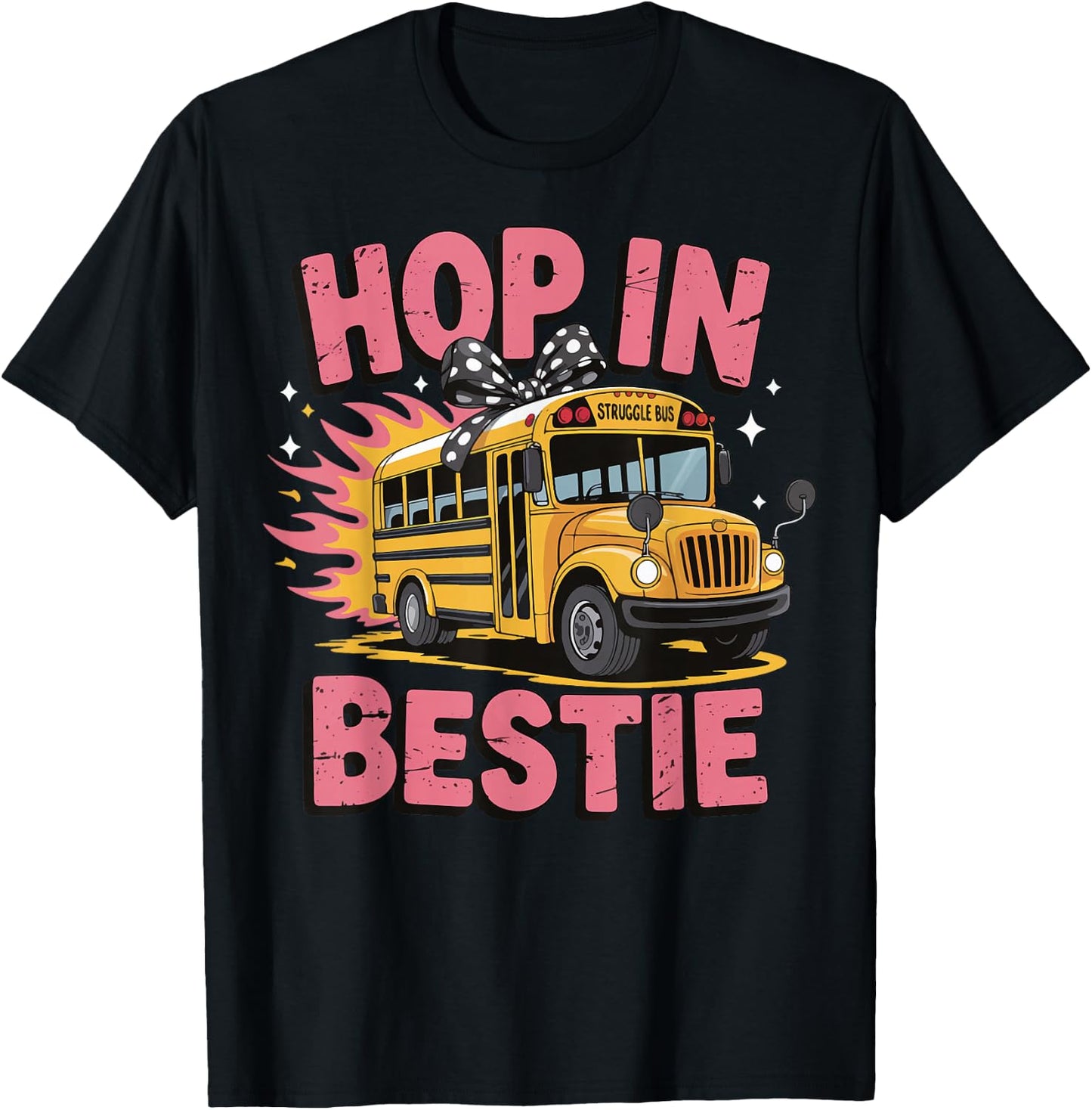 Hop In Bestie Struggle Bus T-Shirt - T-Shirt | Black