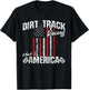 Modified & Sprint Cars - American Flag - Dirt Track Racing Men T-Shirt - T-Shirt | Black