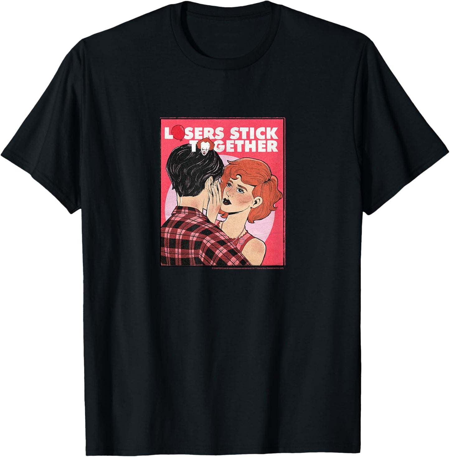 IT: Chapter 2 Losers Stick Together Valentine Horror Movie T-Shirt - T-Shirt | Black