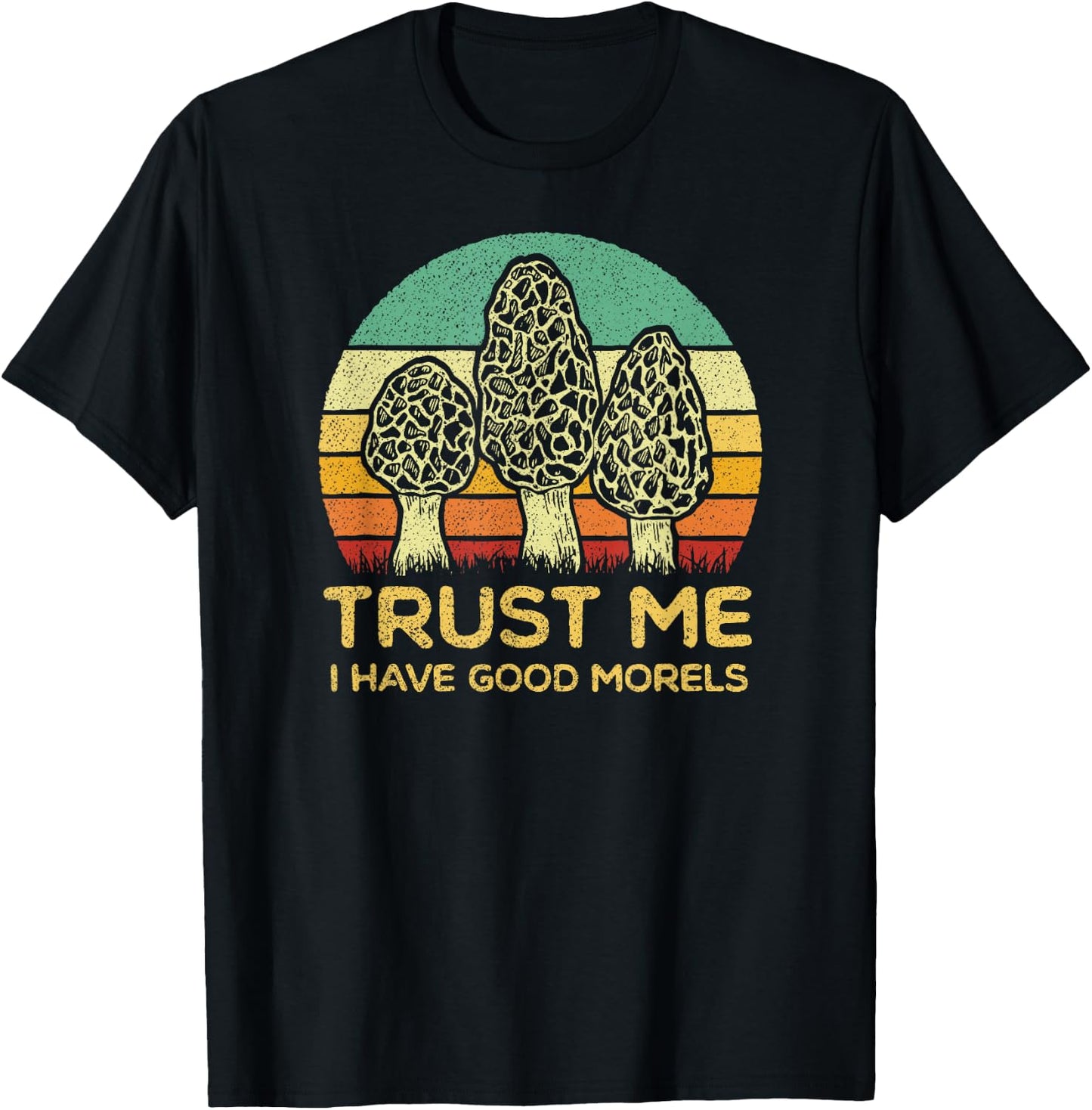 Morel Mushroom Shirt Funny Foraging Morels Hunters T-Shirt - T-Shirt | Black