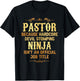 Pastor Hardcore Devil Stomping Ninja Official Job Title T-Shirt - T-Shirt | Black