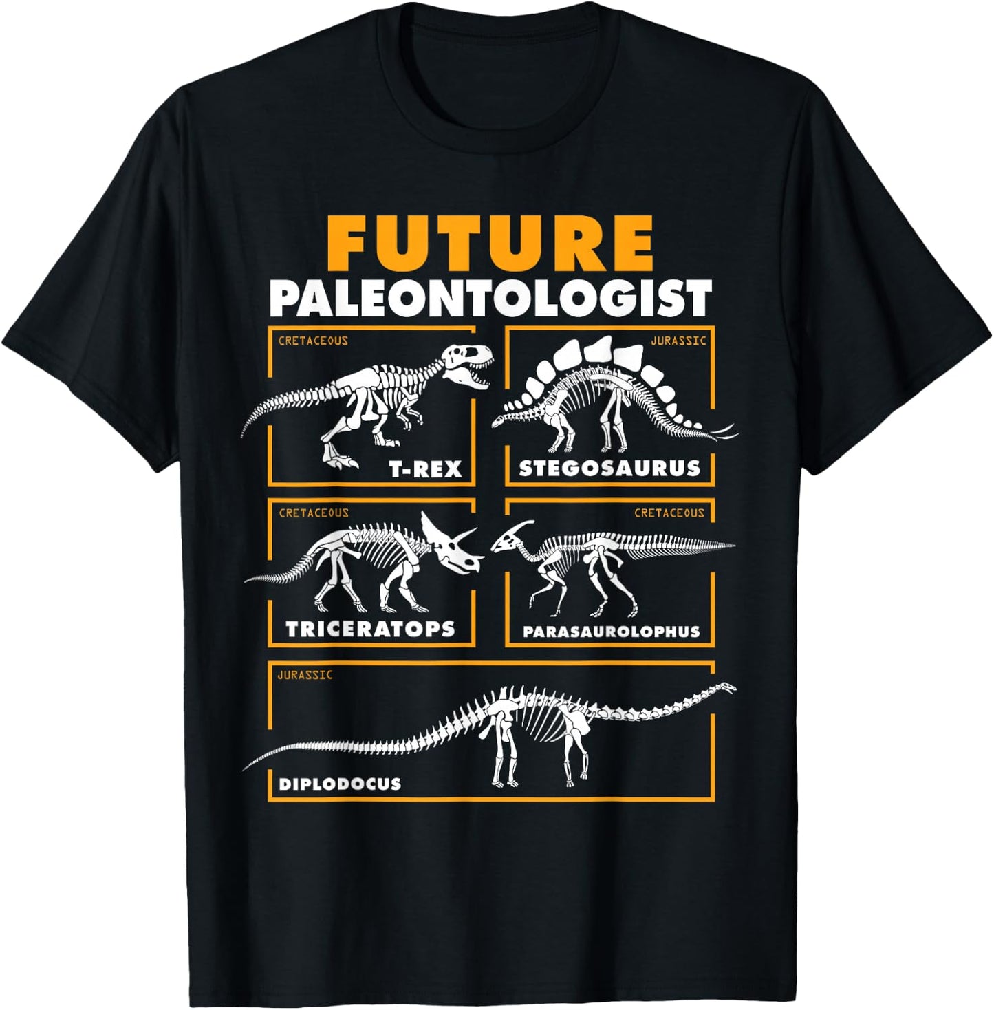 Future Paleontologist Dinosaur Fossil Paleontology Kids Boys T-Shirt - T-Shirt | Black