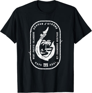Vintage Chamorro Hook GU Seal - Guam T-Shirt - T-Shirt | Black