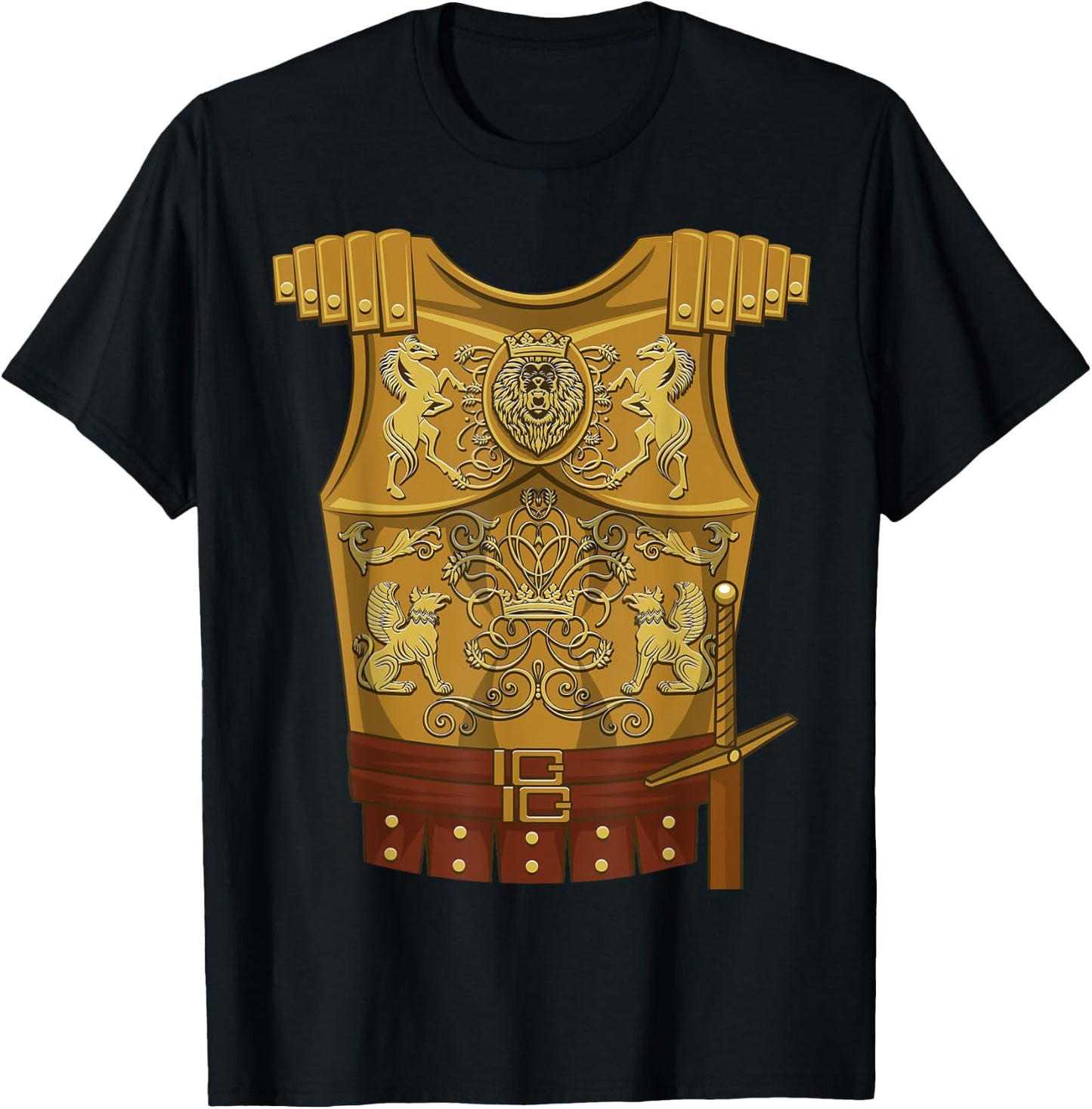 Cool Gladiator Halloween Combat Costume Shirt Fighter Gift T-Shirt - T-Shirt | Black