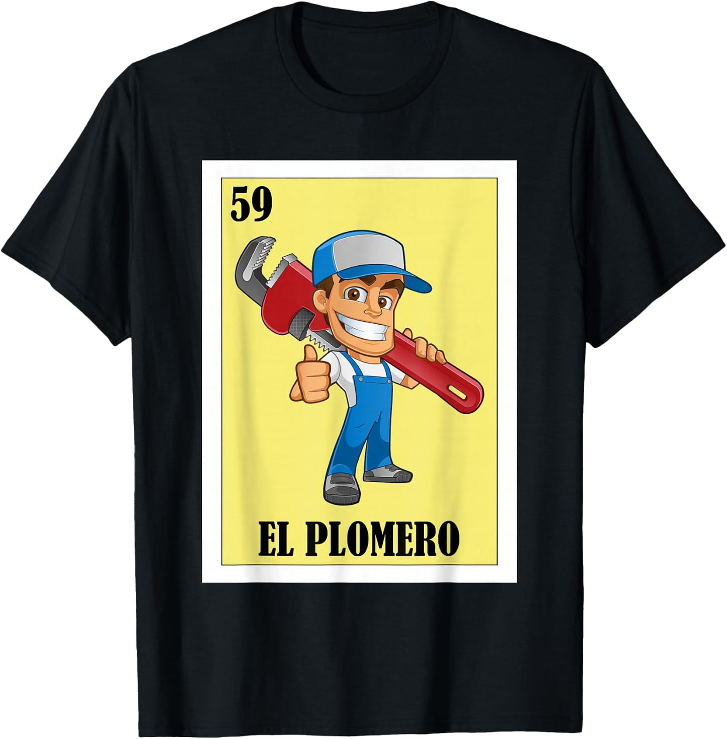 Funny Mexican Design for Plumbers - El Plomero T-Shirt - T-Shirt | Black