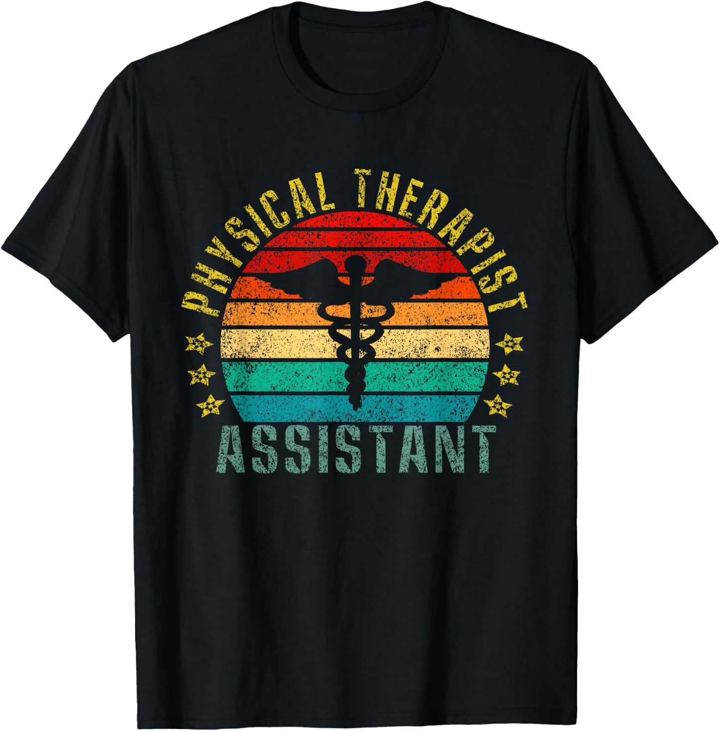 Physical Therapist Assistant Funny Retro T-Shirt - T-Shirt | Black