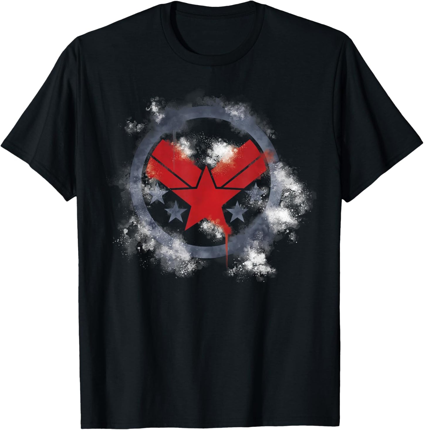Marvel Avengers Endgame War Machine Spray Paint Logo T-Shirt - T-Shirt | Black