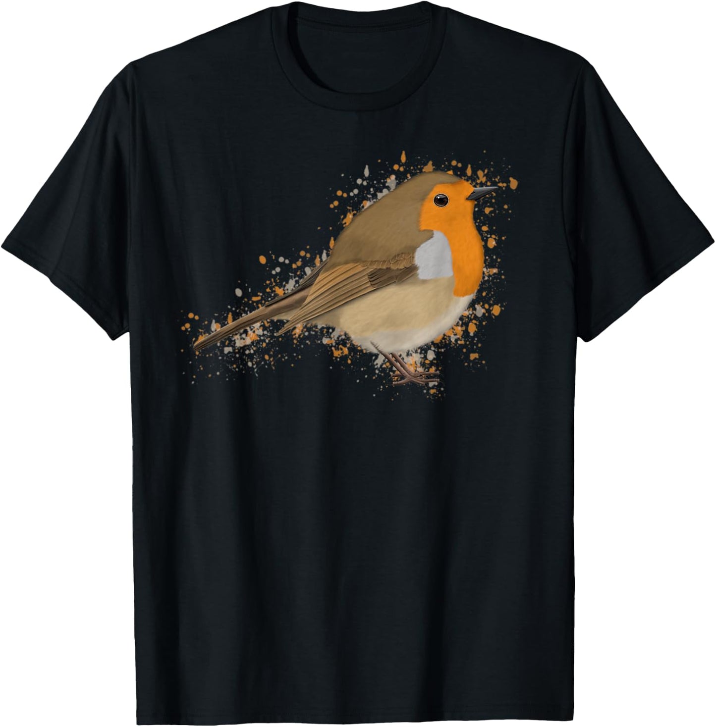 Robin Bird Birder Birdlover Birdwatcher Animal Biologist T-Shirt - T-Shirt | Black