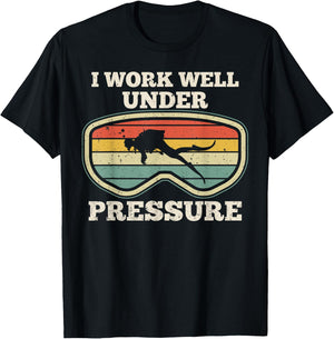 I Work Well Pressure Distressed Scuba Diving Diver T-Shirt - T-Shirt | Black