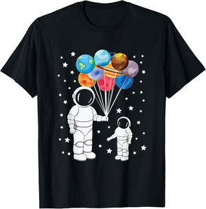 Astronaut Spaceman Funny Space Dwarf Solar System Astronomy T-Shirt - T-Shirt | Black