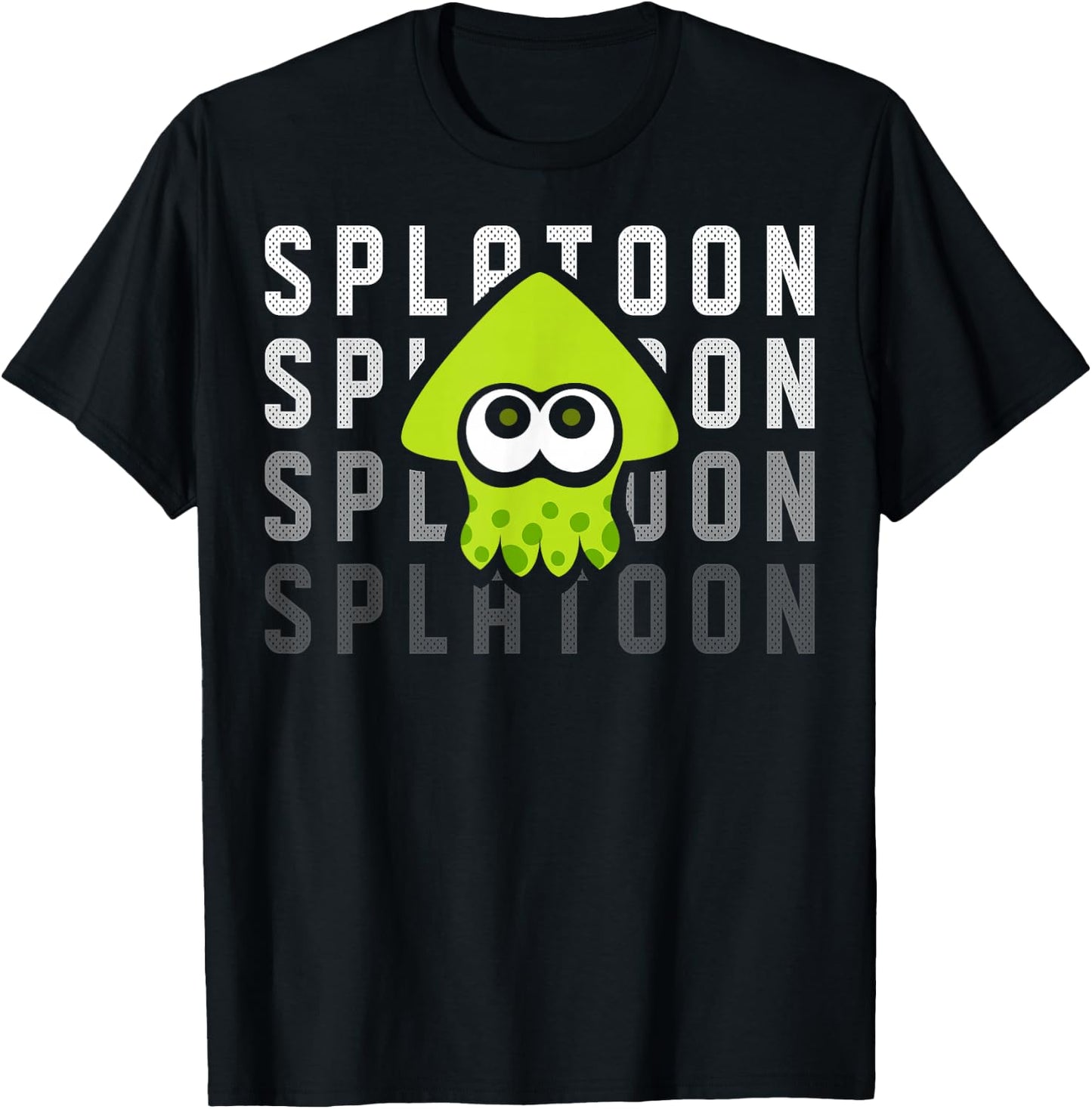 Nintendo Splatoon Gradient Green Squid Graphic T-Shirt - T-Shirt | Black