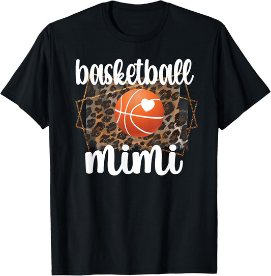 Basketball Mimi Grandma Mimi Of A Basketball Player T-Shirt - T-Shirt | Black