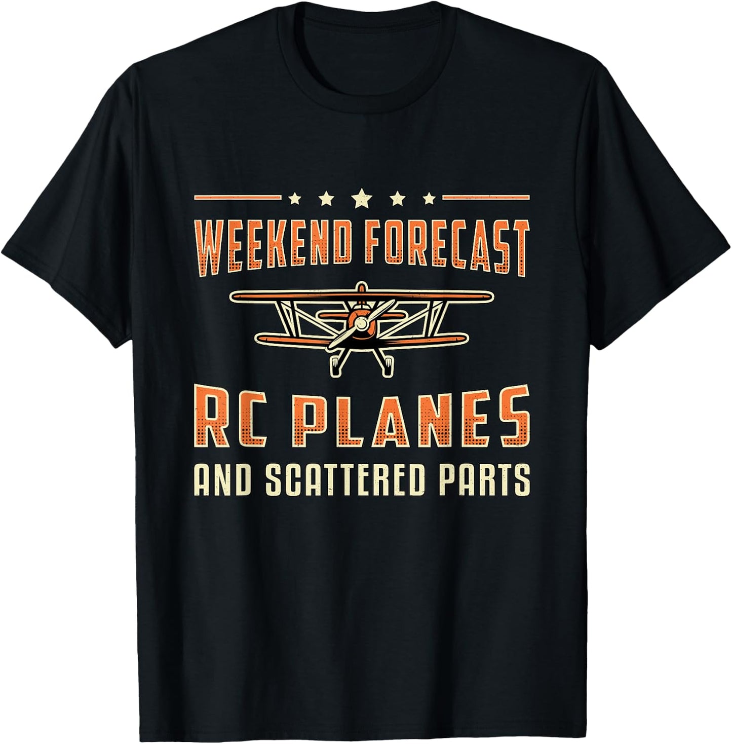 Weekend Forecast RC Planes RC Model Airplane Pilot RC Plane T-Shirt - T-Shirt | Black