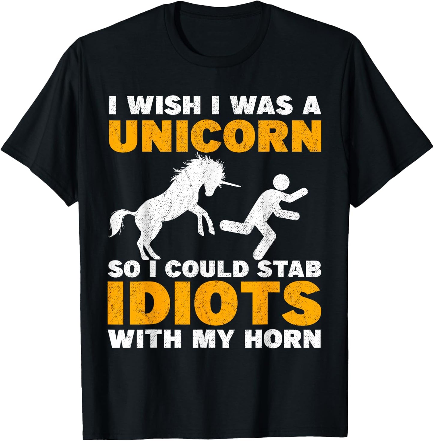 Funny sarcastic sarcasm unicorn horn adult humor offensive T-Shirt - T-Shirt | Black