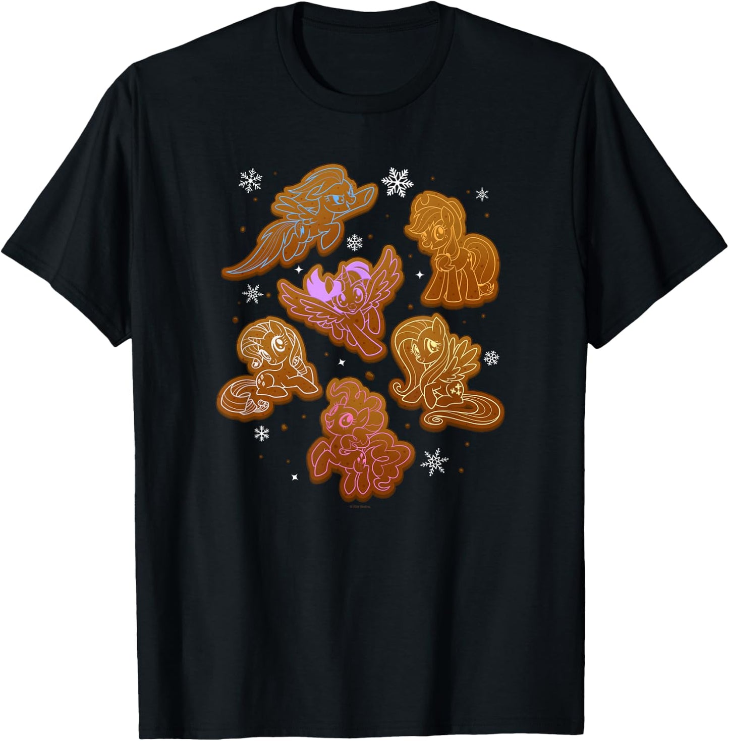 My Little Pony Christmas Gingerbread Cookies Ponies T-Shirt - T-Shirt | Black