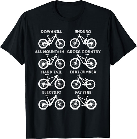 MTB Mountain Bike Biking Enthusiast Biker Bicycling Clothing T-Shirt - T-Shirt | Black
