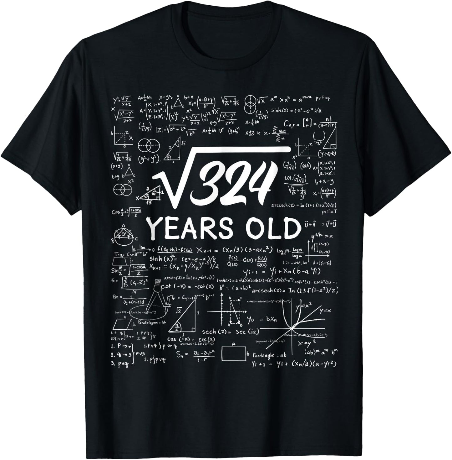 18 Birthday Boy Men Son Him Girl Funny Math 18th Birthday T-Shirt - T-Shirt | Black