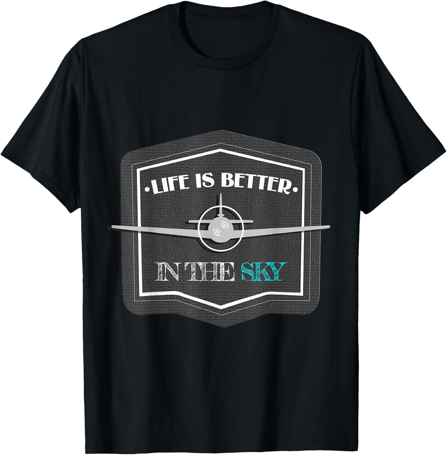 Das Leben ist im Himmel Besser Pilot Gift T-Shirt - T-Shirt | Black