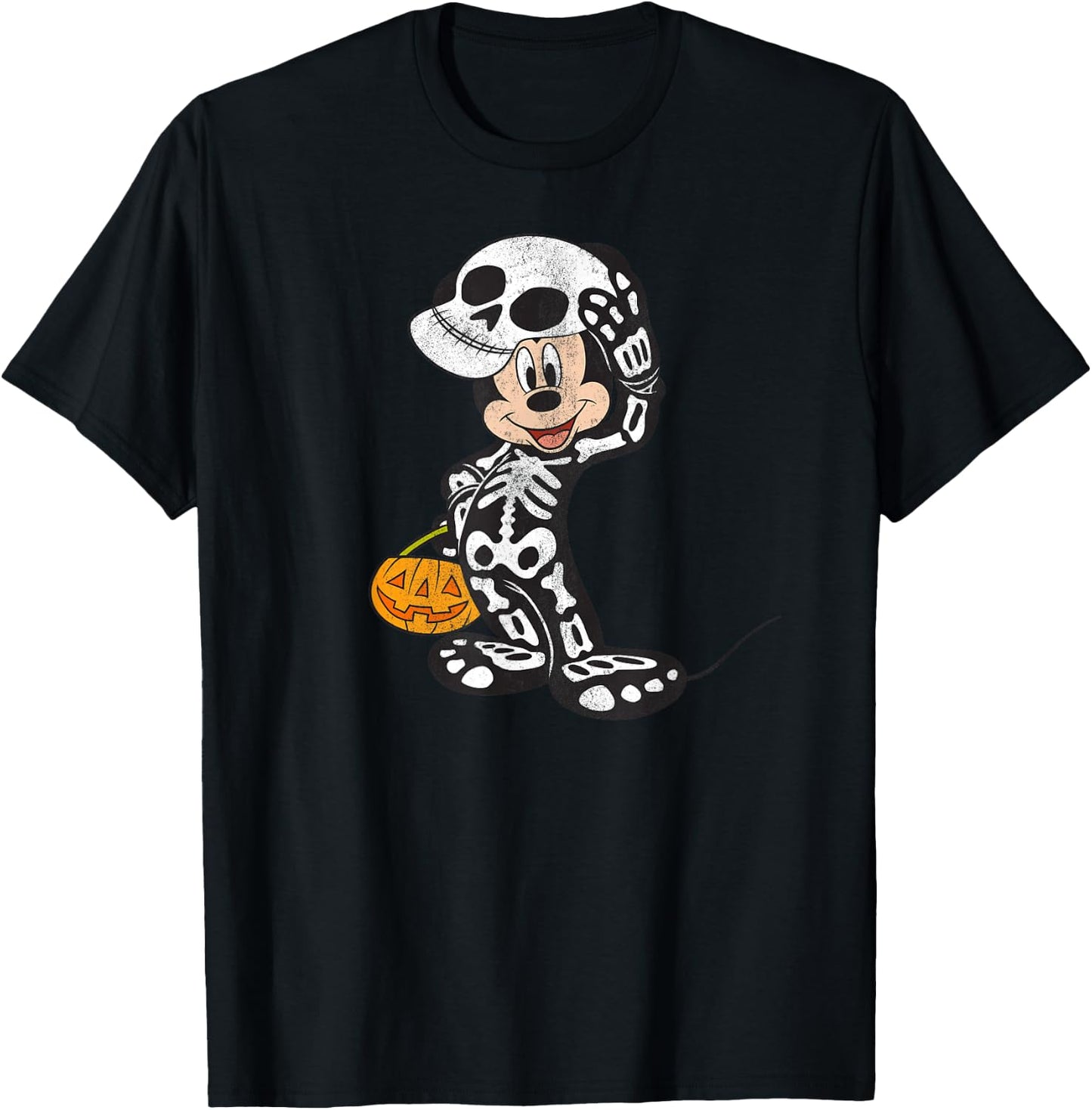Disney - Halloween Mickey Happy Bones T-Shirt - T-Shirt | Black