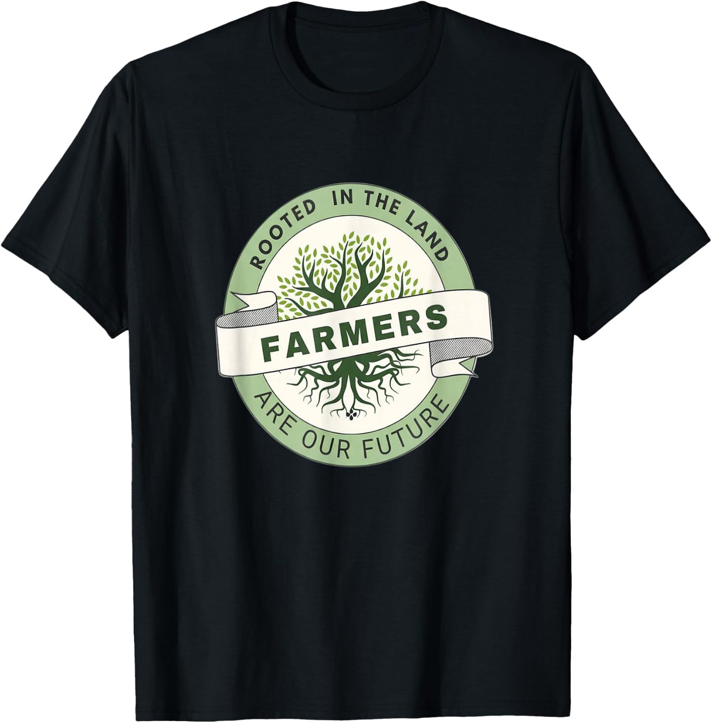 Rooted in The Land Farmers are Our Future T-Shirt - T-Shirt | Black
