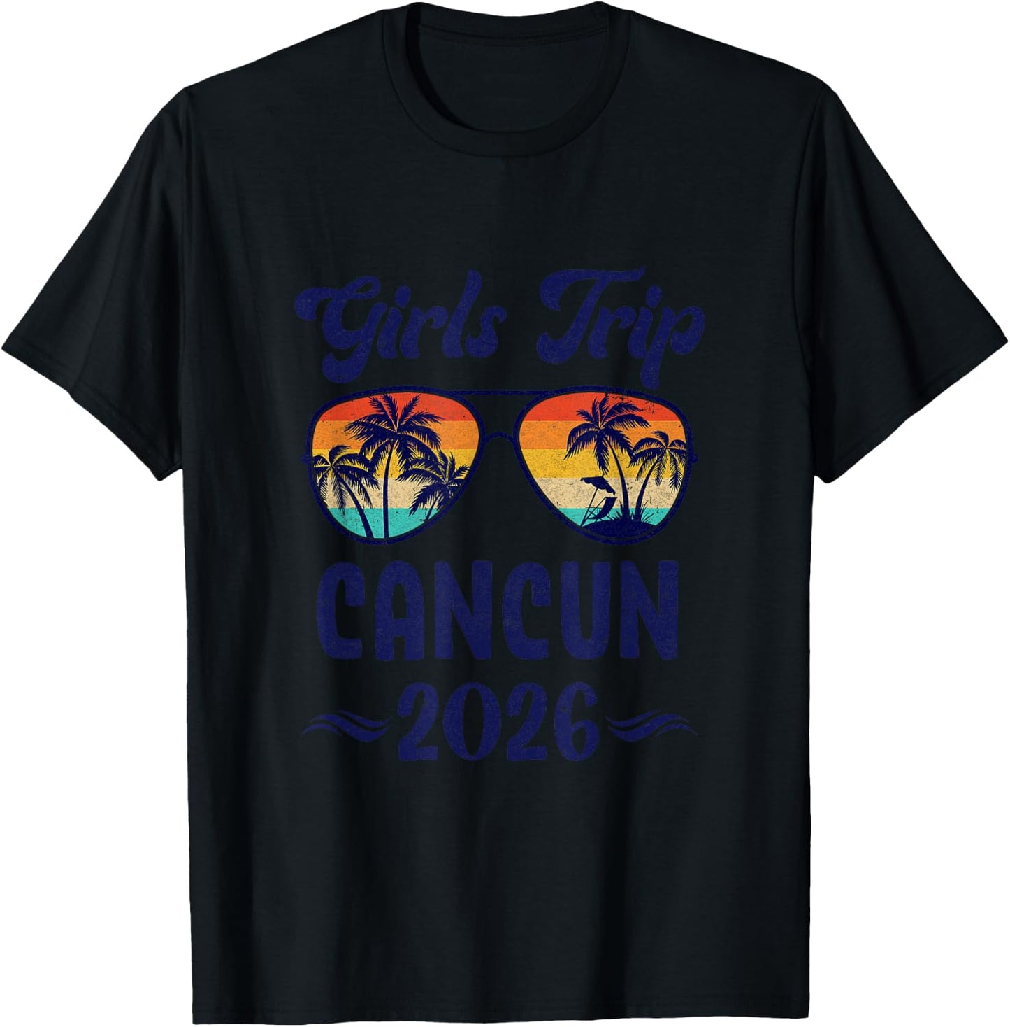 Cancun Girls Trip Beach Vacation 2026 Matching Group T-Shirt - T-Shirt | Black