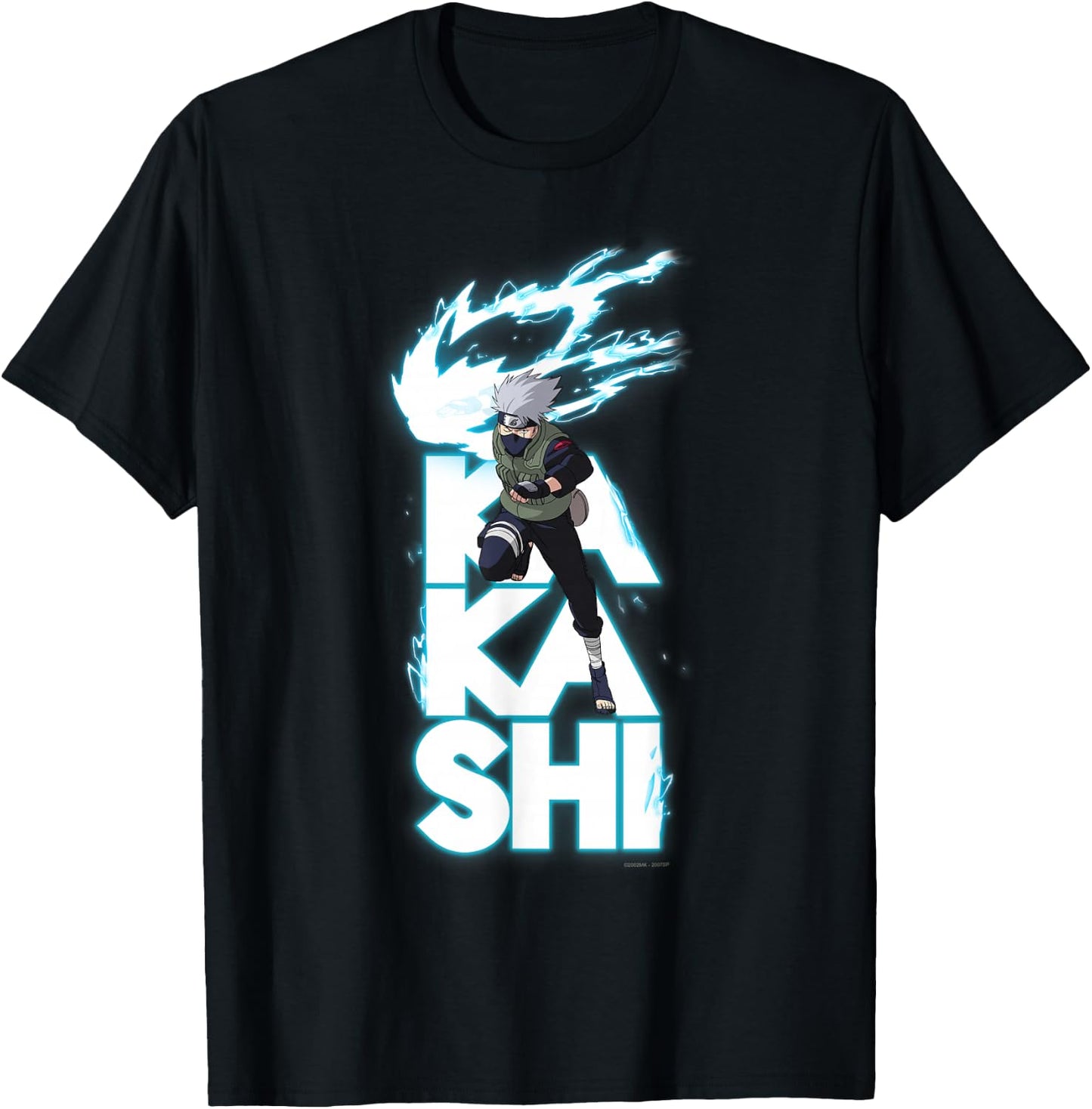Naruto Shippuden Kakashi Stacked Type T-Shirt - T-Shirt | Black