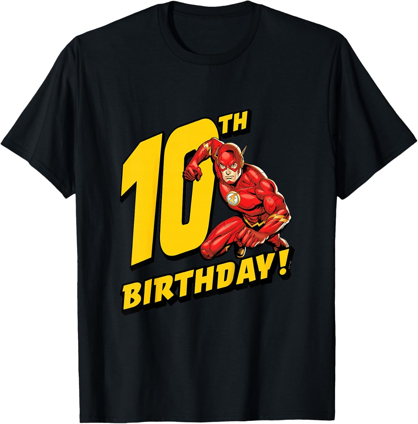Kids The Flash 10th Birthday T-Shirt - T-Shirt | Black