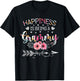 Happiness is being a Grammy Announcement Mothers Day T-Shirt - T-Shirt | Black