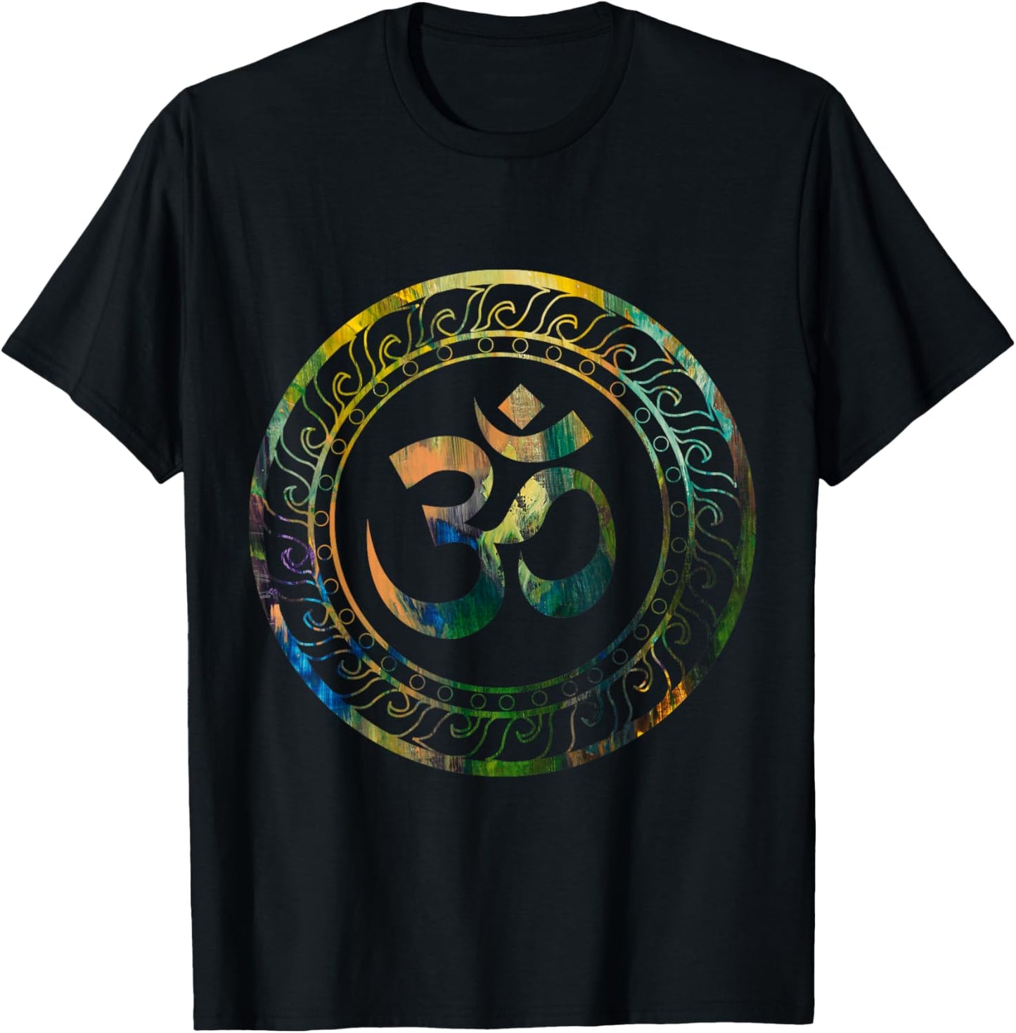 Zen Gift Ideas Om Ohm Aum Buddhism Symbol Yoga Sanskrit -Adults Black Short Sleeve Classic Fit T-Shirt - T-Shirt | Black