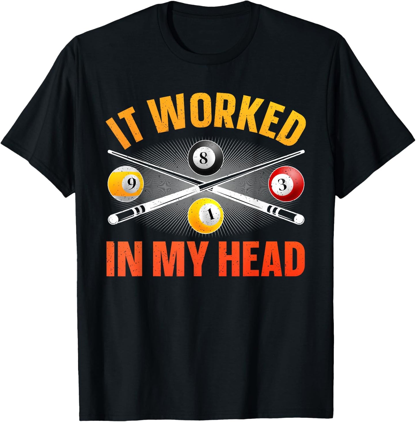 Funny Pool Design Women Billiards Lover Pool Player T-Shirt - T-Shirt | Black