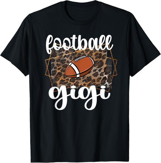 Football Gigi Proud Gigi Of A Football Player Grandma T-Shirt - T-Shirt | Black