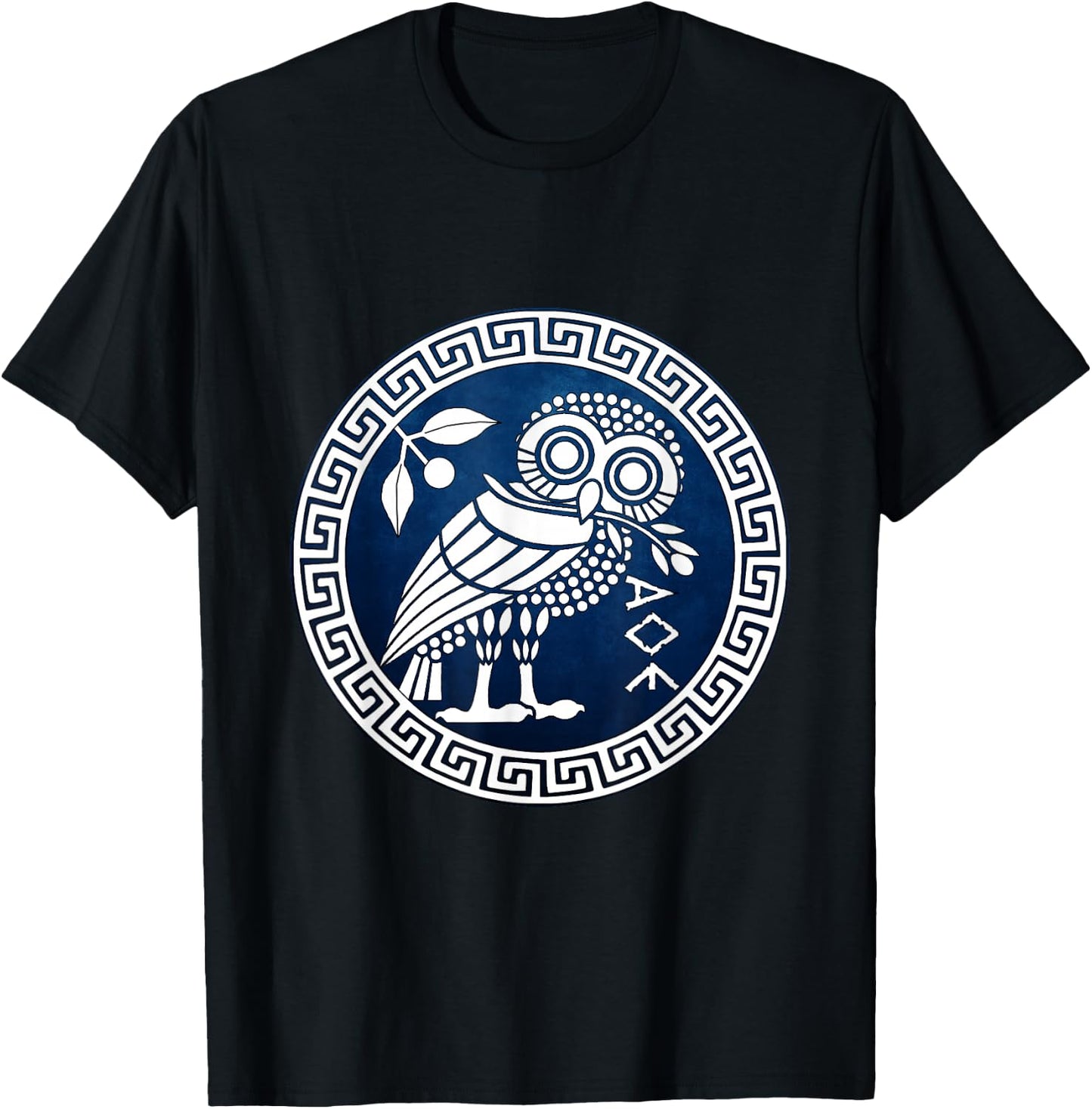 Athens Ancient Athenian Owl Symbol T-Shirt - T-Shirt | Black