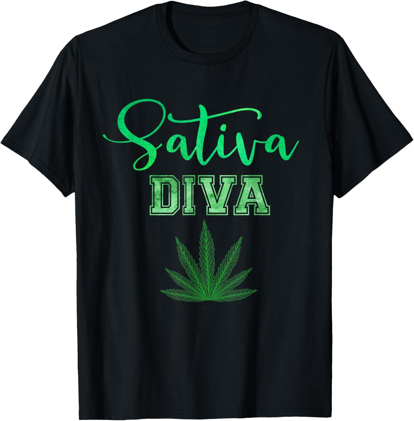 Sativa Diva Funny Shirt T-Shirt - T-Shirt | Black