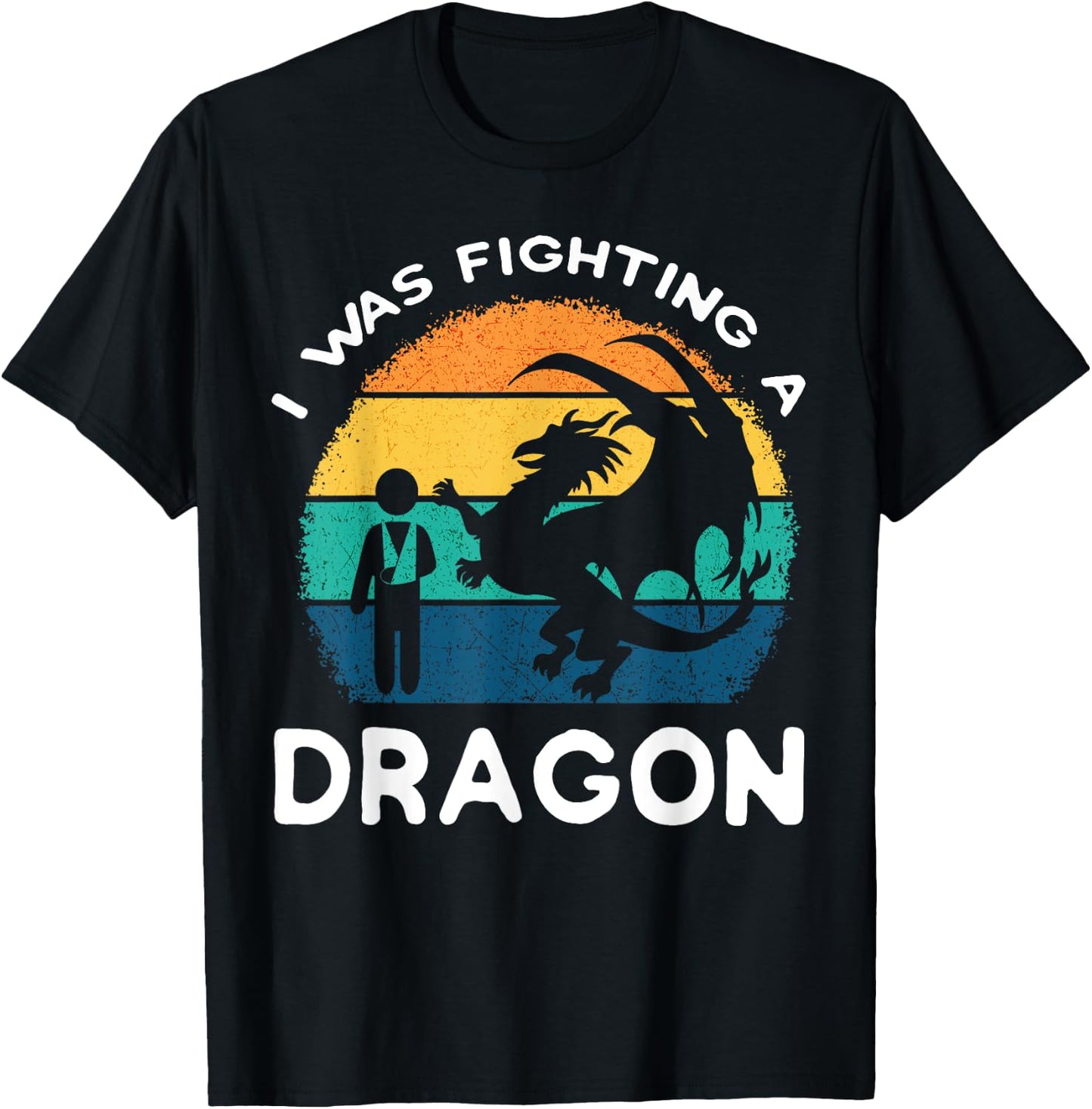 Broken Arm Dragon Shoulder Injury Surgery Recovery Accident T-Shirt - T-Shirt | Black