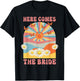 Here Comes The Bride 70s Hippie Retro Bachelorette Party T-Shirt - T-Shirt | Black