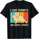 Funny Ferret Design Women Ferret Lover Introvert T-Shirt - T-Shirt | Black