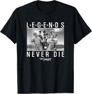 The Sandlot Legends Never Die Group Photo T-Shirt - T-Shirt | Black