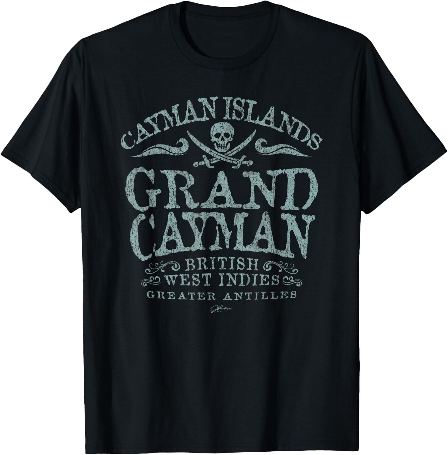 JCombs: Grand Cayman, Cayman Islands, Pirate T-Shirt - T-Shirt | Black