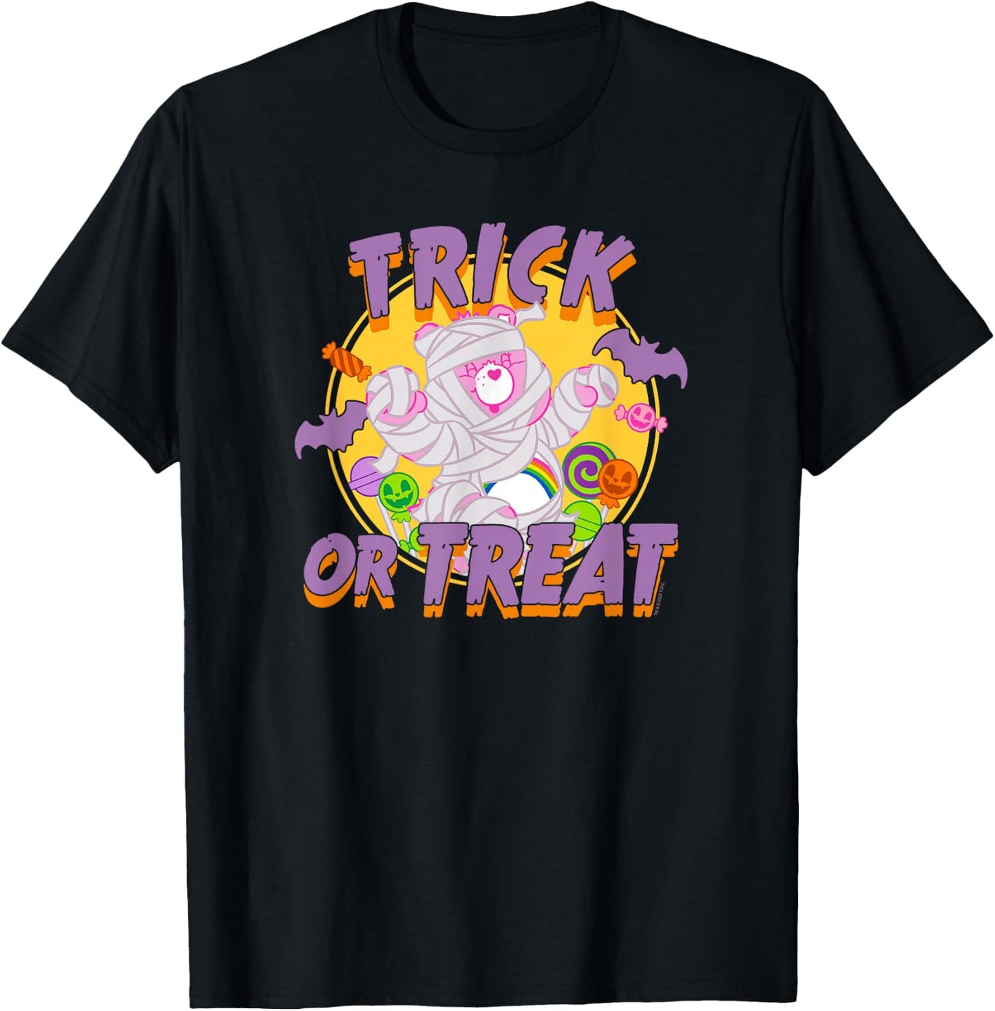 Care Bears Halloween Cheer Bear Trick Or Treat Mummy Costume T-Shirt - T-Shirt | Black