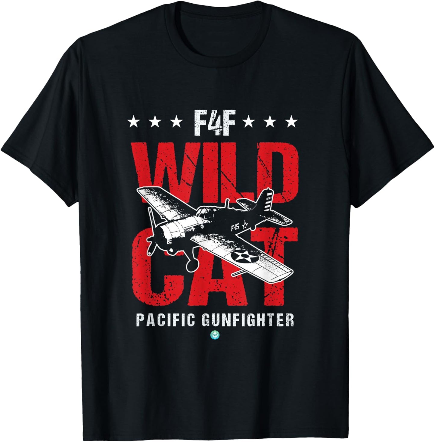 WW2 F4F Wildcat Shirt Vintage Machine Veteran Pilot Gift T-Shirt - T-Shirt | Black