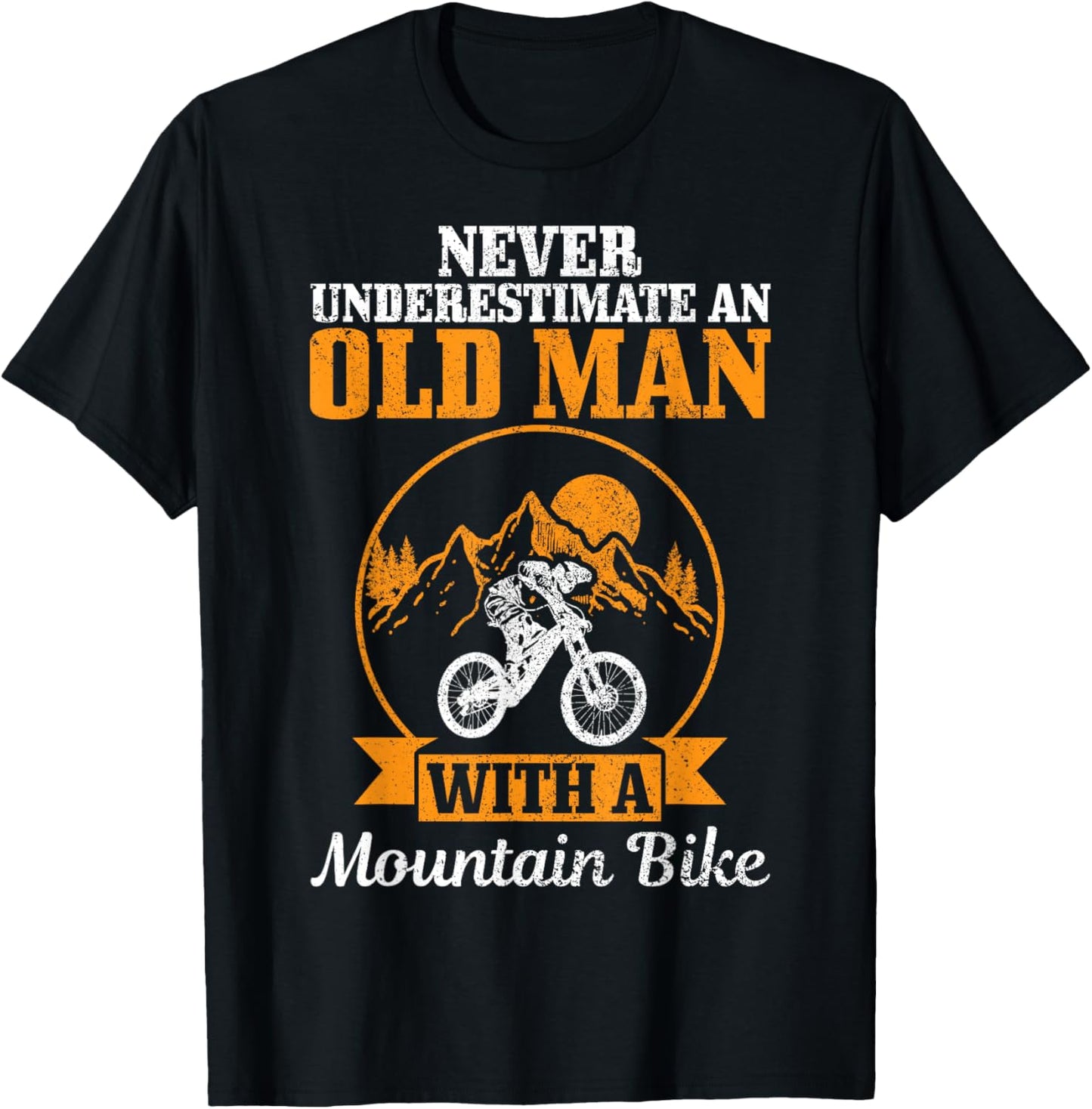 Mountain Bike Downhill Vintage MTB Downhill Funny Gift T-Shirt - T-Shirt | Black