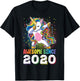 Awesome Since 2020 Girls Boys Dabbing Unicorn Birthday T-Shirt - T-Shirt | Black