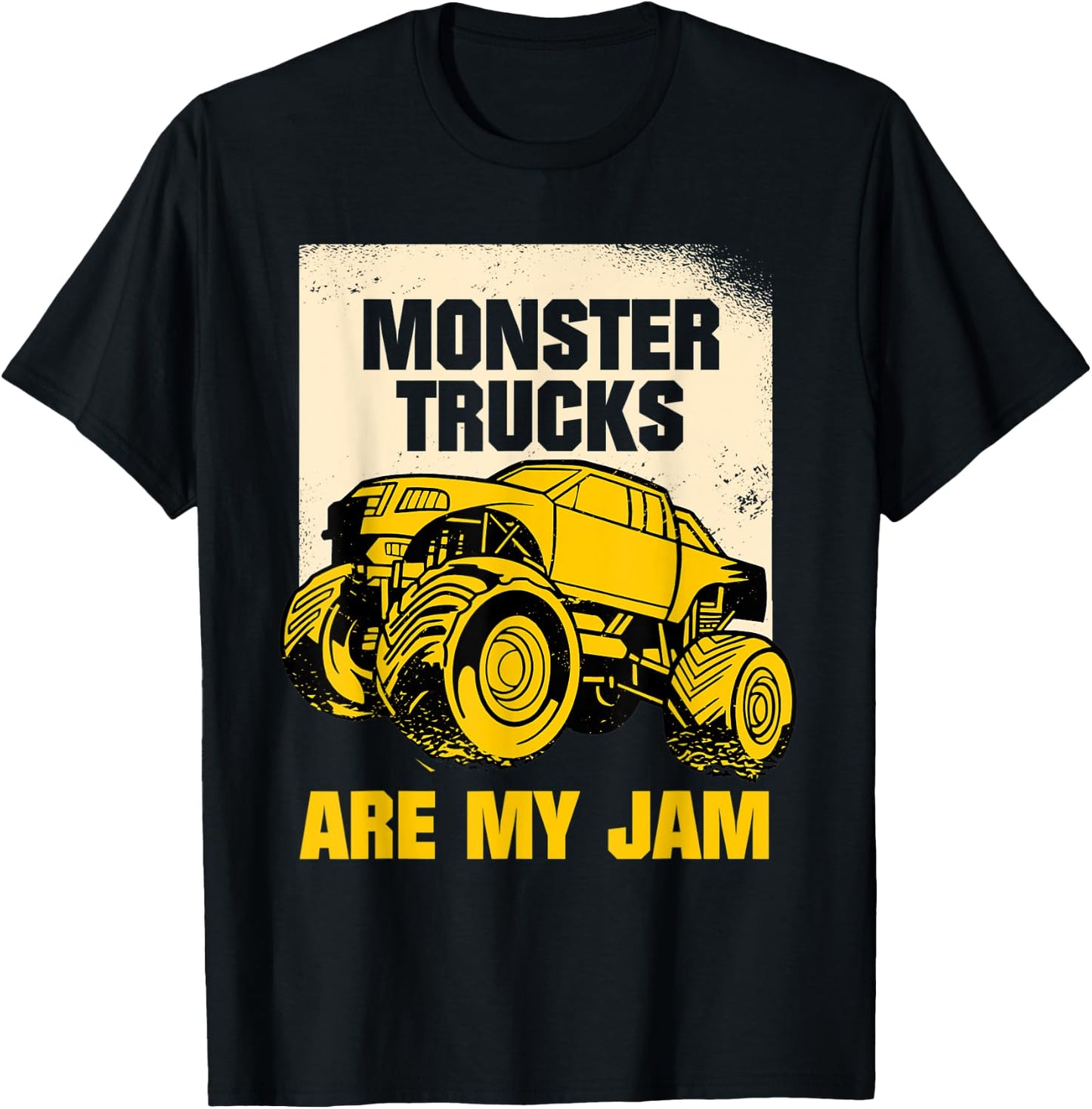 Monster Trucks Are My Jam Monster Truck T-Shirt - T-Shirt | Black