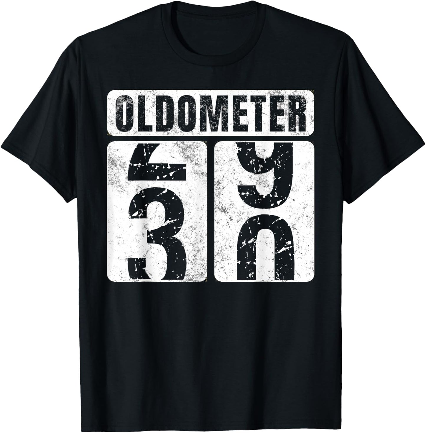Oldometer 30 Shirt Vintage Funny 30th Birthday Gift T-Shirt - T-Shirt | Black